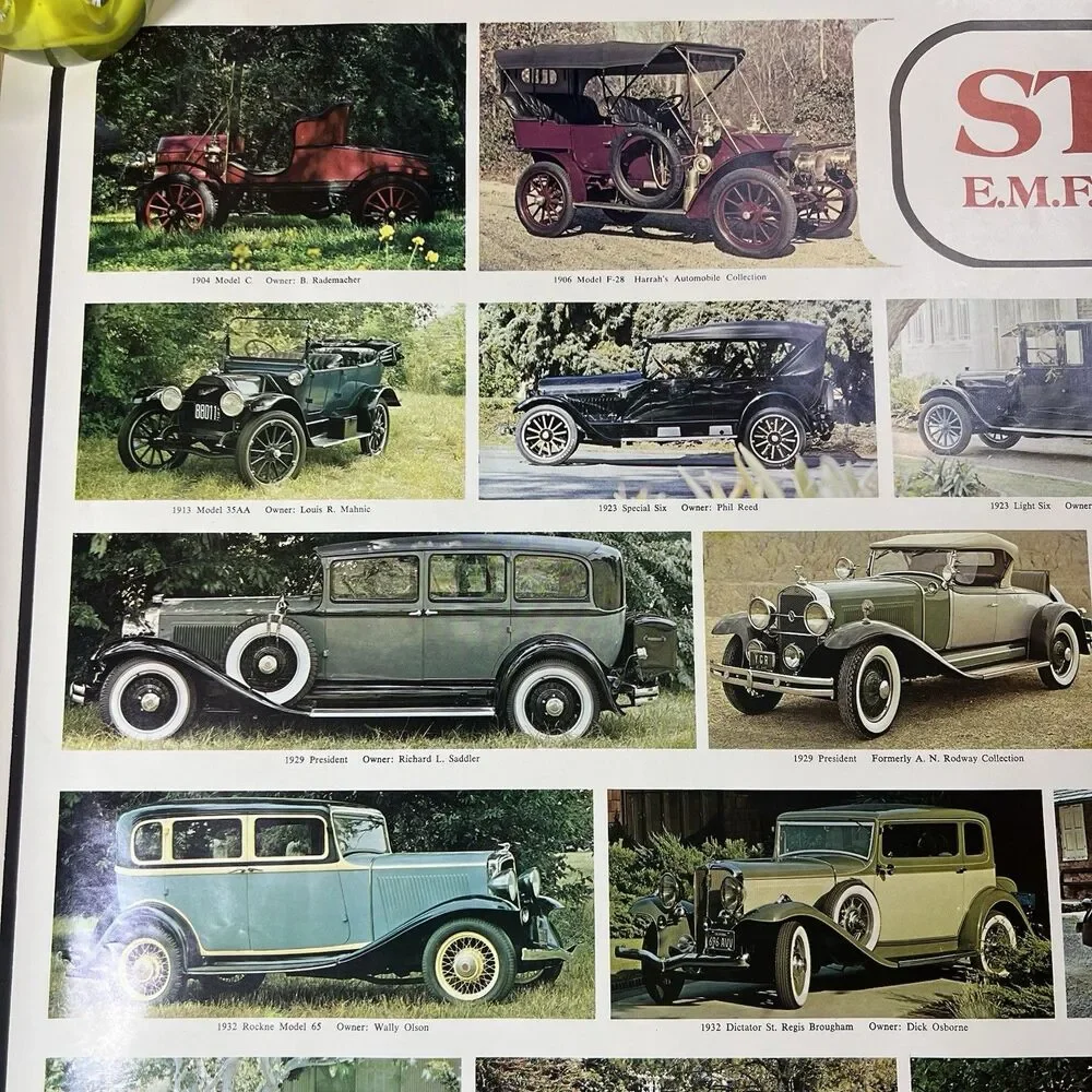STUDEBAKER CARS 1904-1966 Vintage Original 1974 25x38 Wall POSTER Excellent